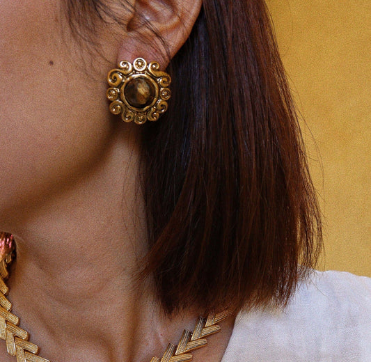 Vintage Solid Gold Chain Necklace and Bracelet Set