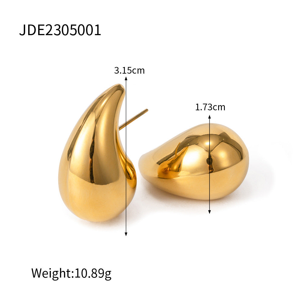 Drop Shape Earrings in Metal