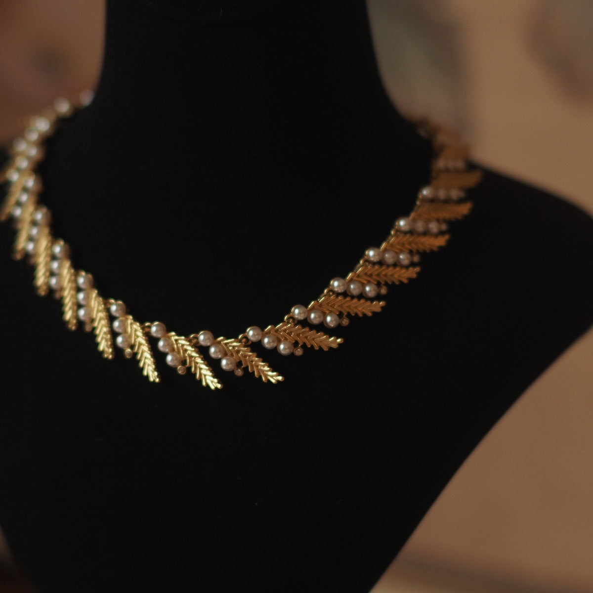 Greek Roman Leaf Necklace