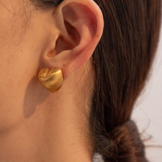 Minimalist Heart-shaped Earrings