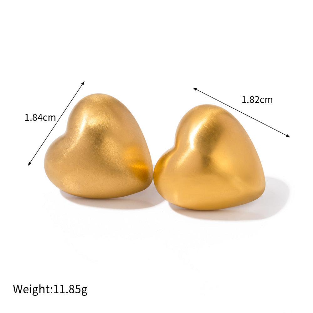Minimalist Heart-shaped Earrings