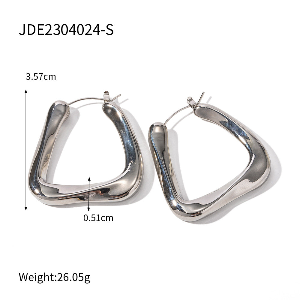 U Shape Stylish Earrings in Metal
