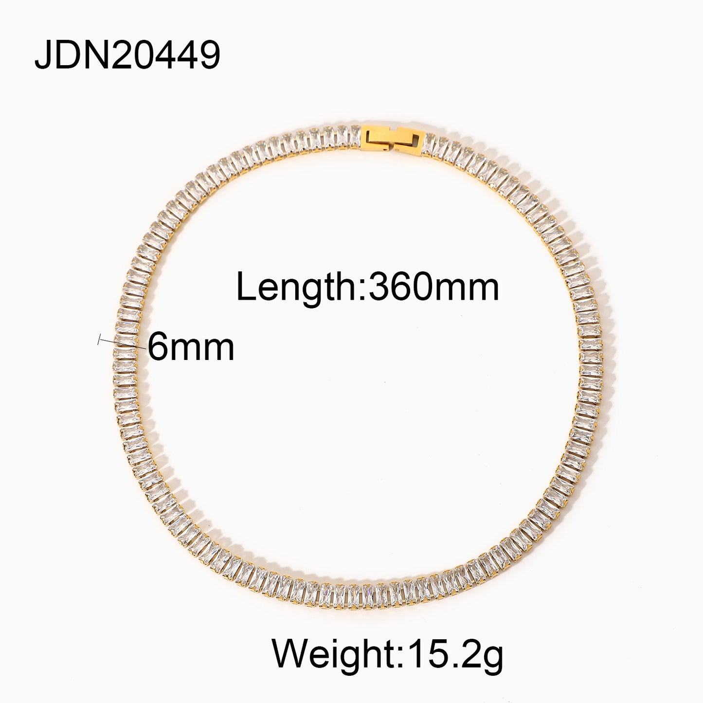 18K Gold Plated 6mm Geometric Necklace