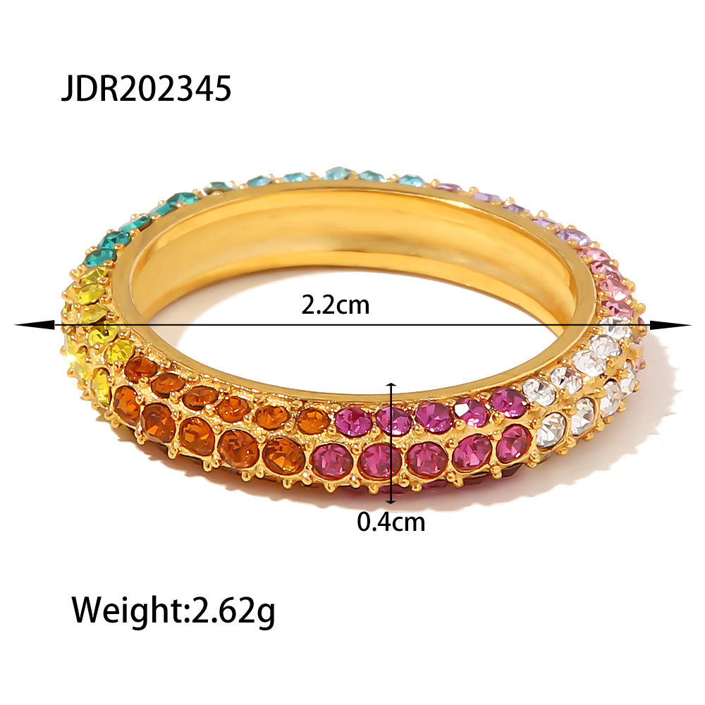 Colorful Rhinestones Ring