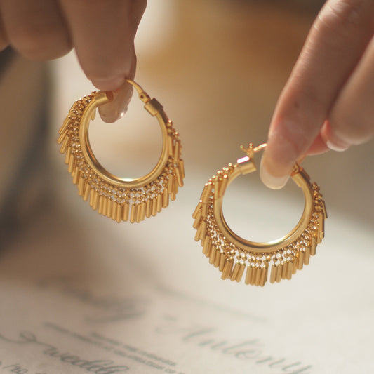 Tassel Hoop Earrings