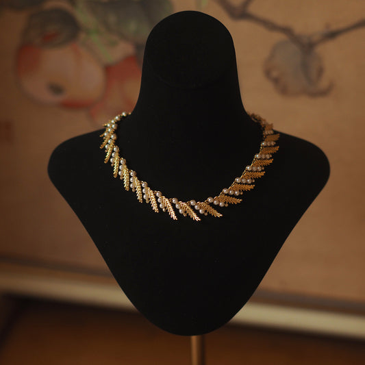 Greek Roman Leaf Necklace