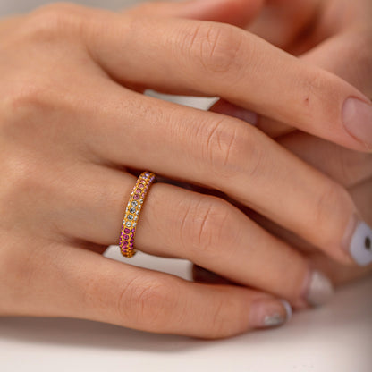 Colorful Rhinestones Ring