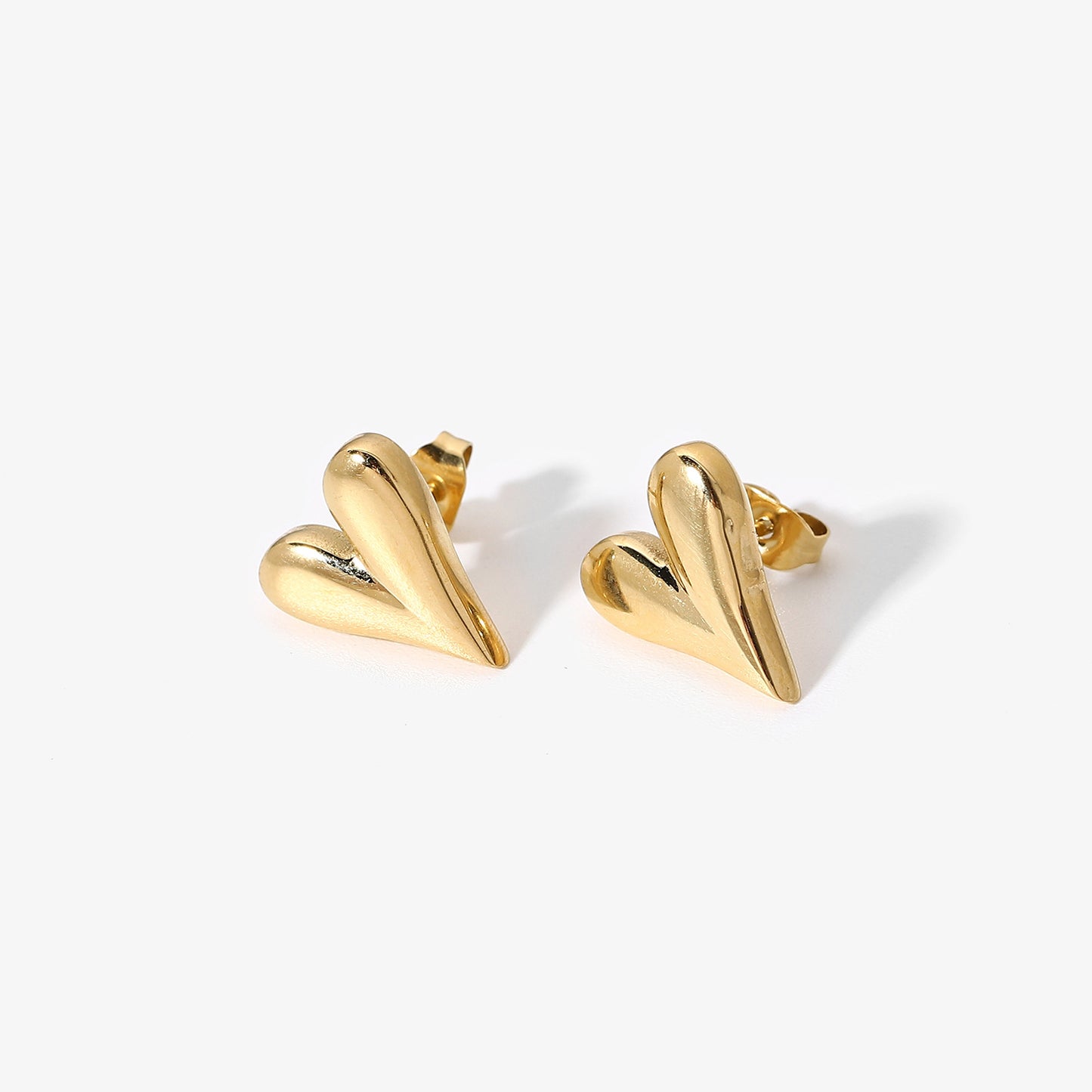 18K Gold Plated Heart Earrings
