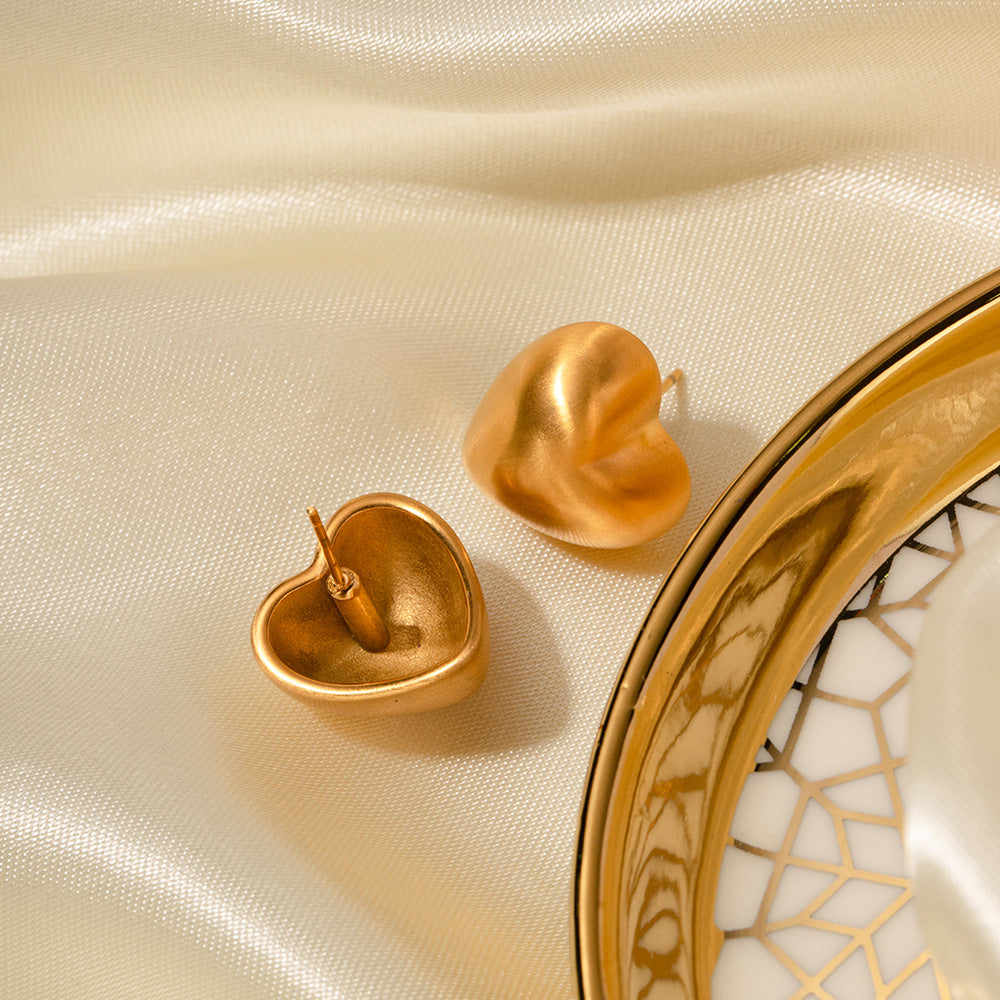 Minimalist Heart-shaped Earrings