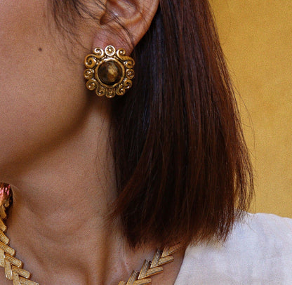 Vintage Solid Gold Chain Necklace and Bracelet Set