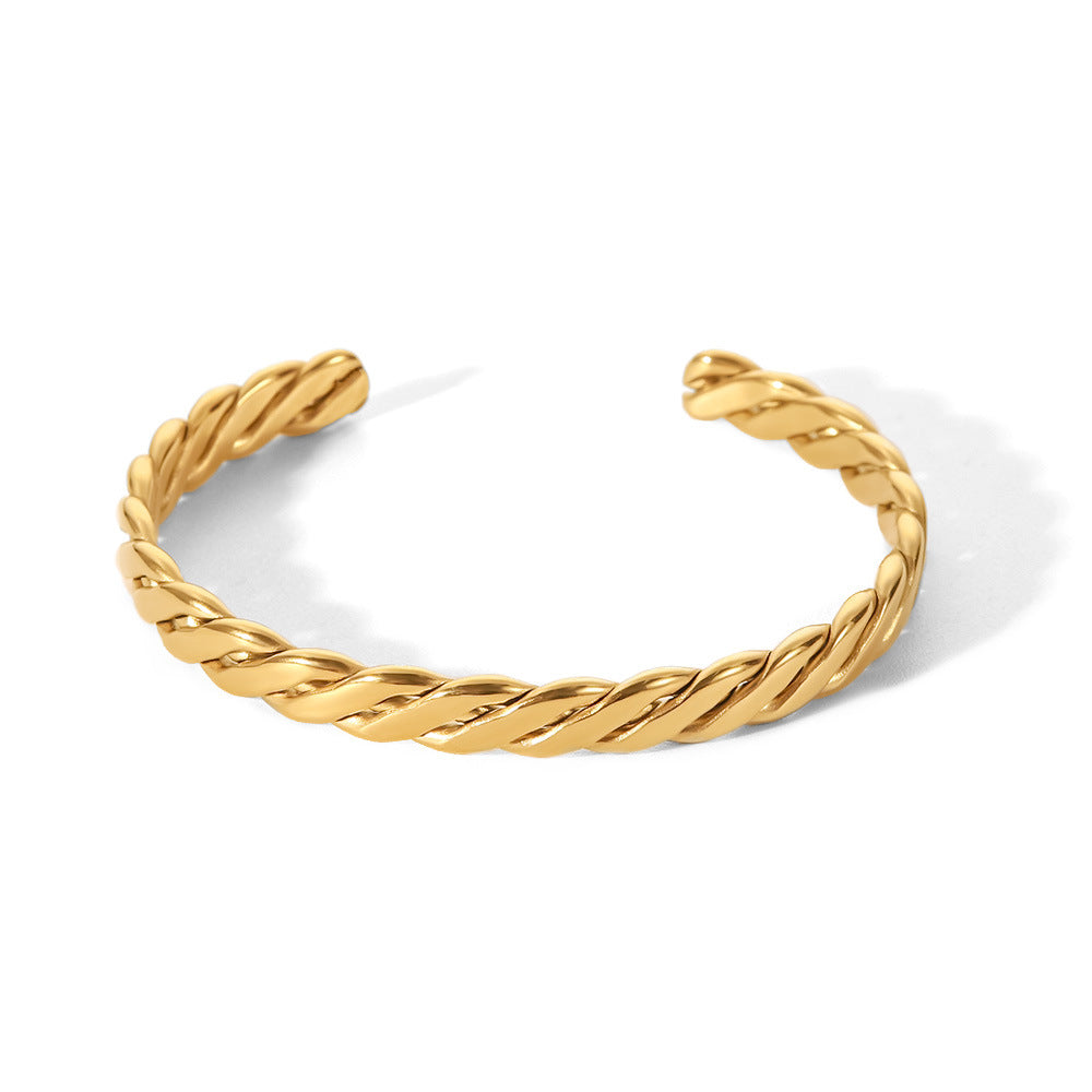 Open Cuff Bangle Gold Bangle