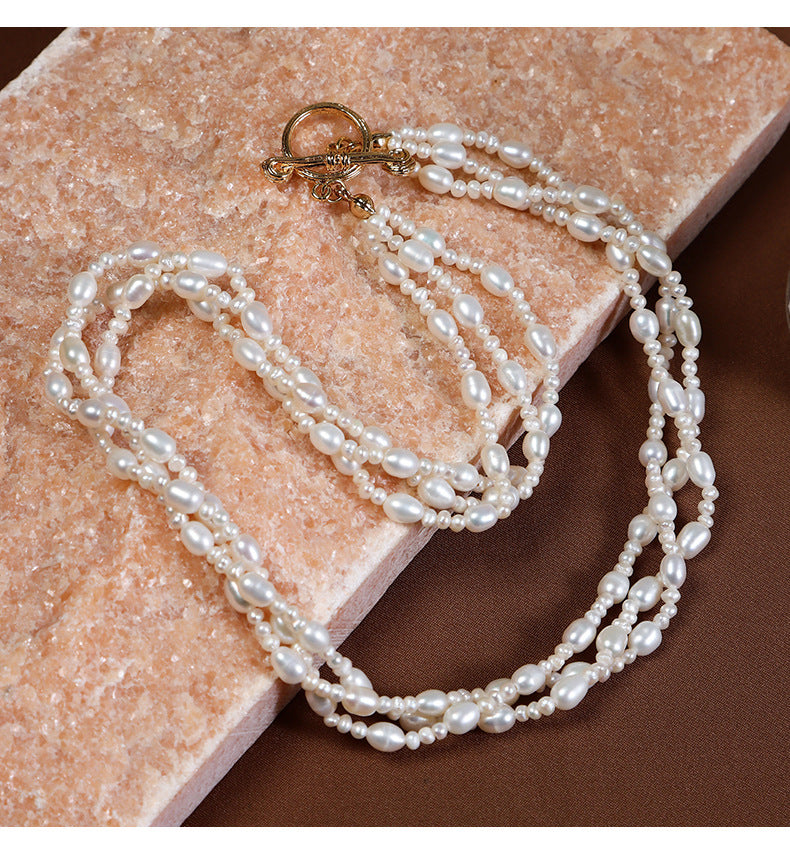 Three-Row pearls Necklace