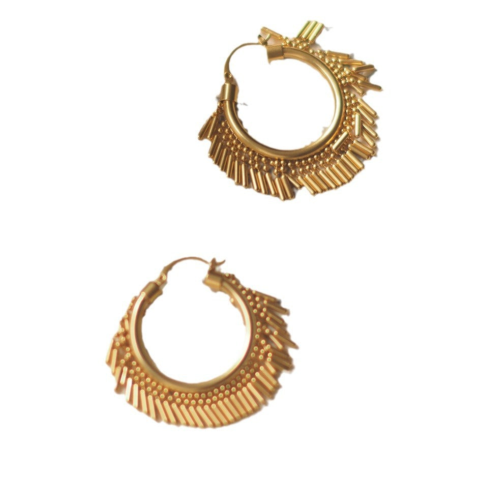 Tassel Hoop Earrings
