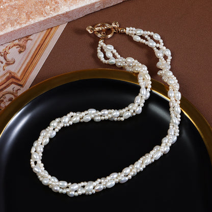 Three-Row pearls Necklace