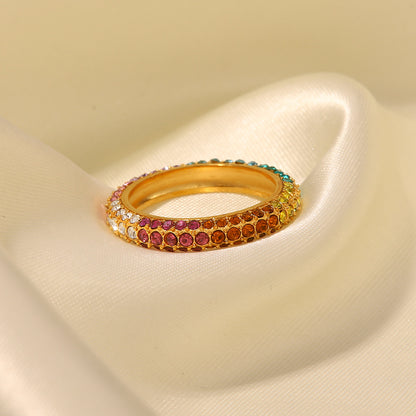 Colorful Rhinestones Ring