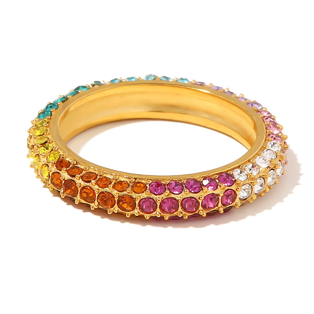 Colorful Rhinestones Ring