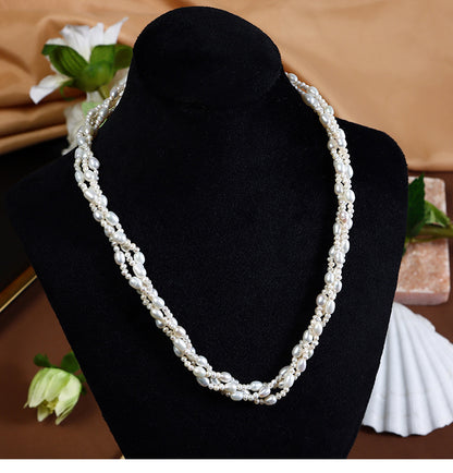 Three-Row pearls Necklace