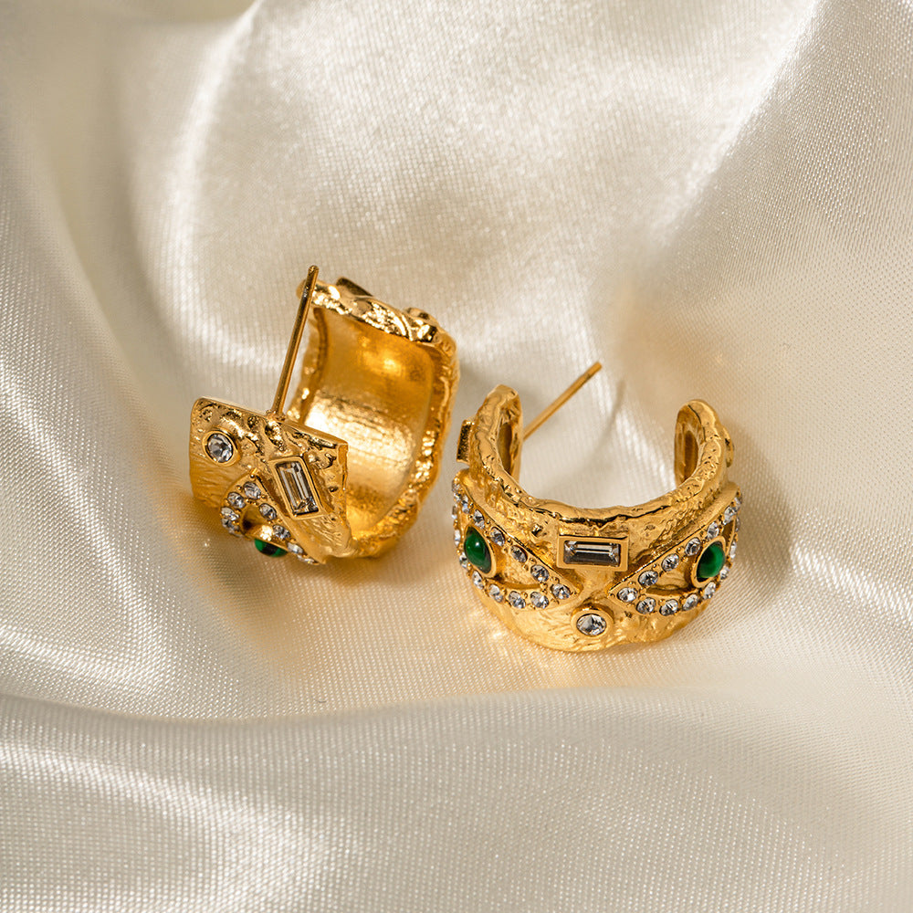 Devil's Eye C-shaped Earrings