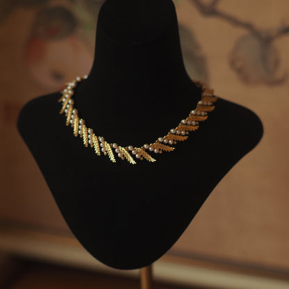 Greek Roman Leaf Necklace