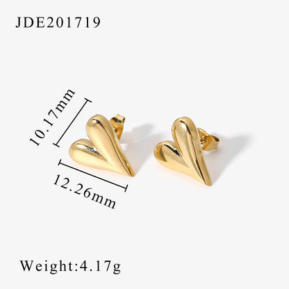 18K Gold Plated Heart Earrings