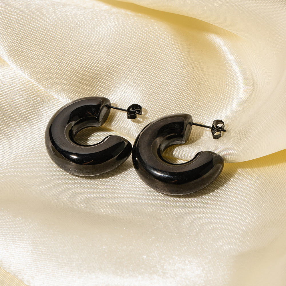 Chunky C-Shaped Earrings