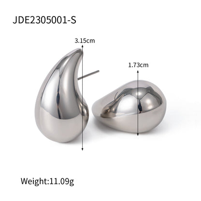 Drop Shape Earrings in Metal