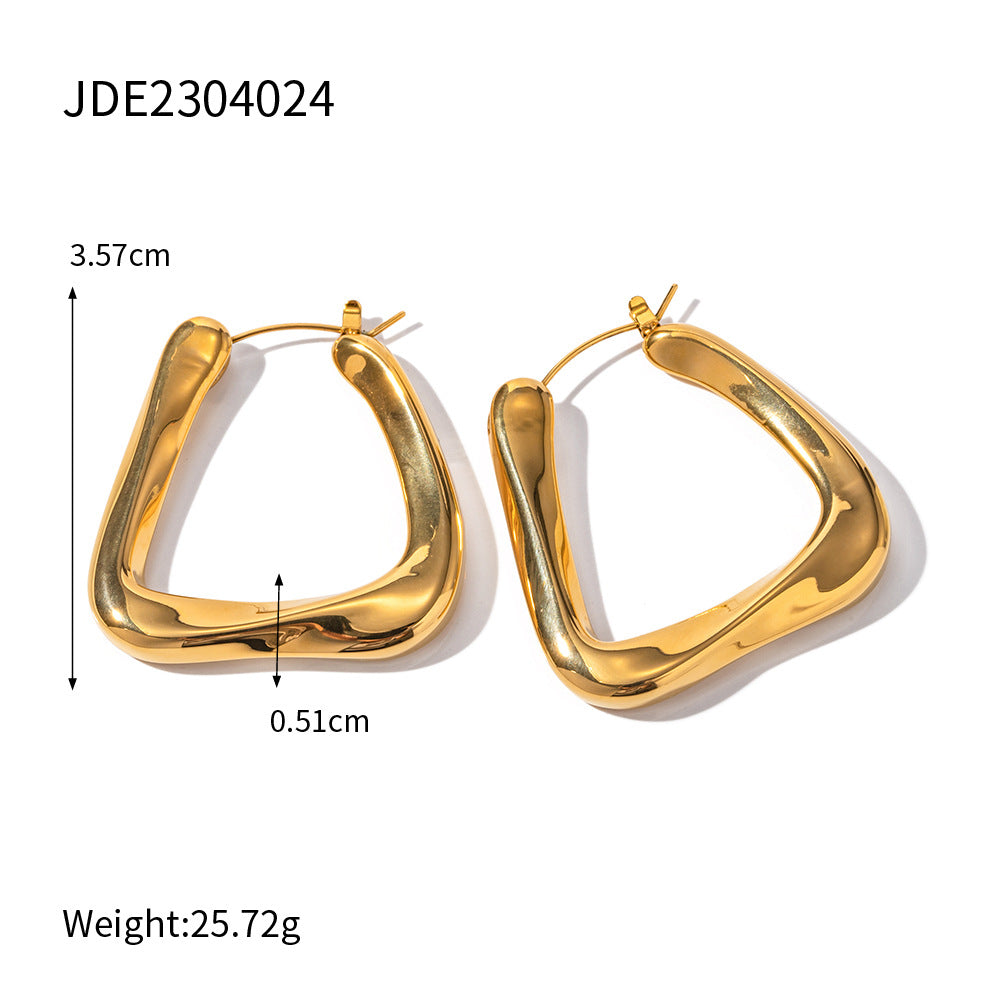 U Shape Stylish Earrings in Metal