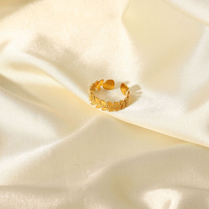 Adjustable Wreath Ring In Metal